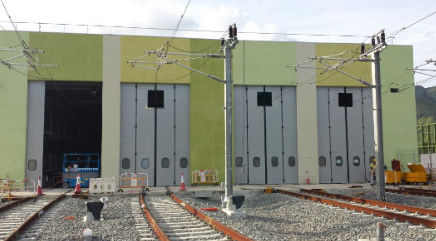 Купить ISO 9001 Автопромышленные складные двери Дверь железнодорожной станции технического обслуживания online manufacture