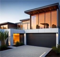 Купить Вилла без рамы стальной панели секционная черная автоматическая гаражная дверь online manufacture