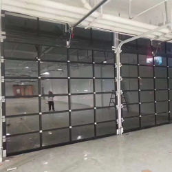 Полное видение индивидуальное современное полностью прозрачное изолированное сегментированное поднятое алюминиевое рамочное прозрачное гаражное окно