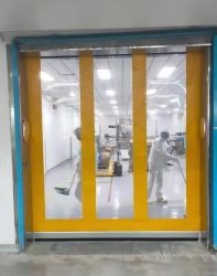 Метод высокоскоростного рулонного открытия ПВХ двери, простая замена, простое обслуживание, самоочищающееся покрытие